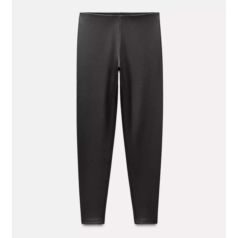 ZARA WAXED LEGGING WITH A MID WAIST SMALL 4387/263 GUC